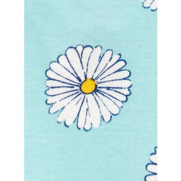 Child of Mine by Carter's Baby Sleep Footed Sleeper blue flowers pajamas 12 Mon - Picture 3 of 5